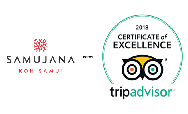 Samujana Awarded TripAdvisor® 2018 Certificate of Excellence