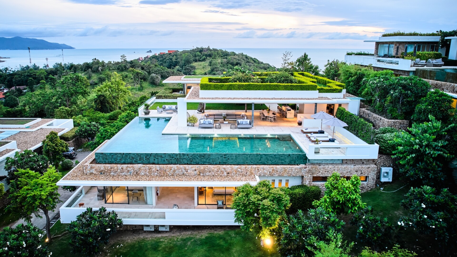 Aerial view of Koh Samui's northeast coast